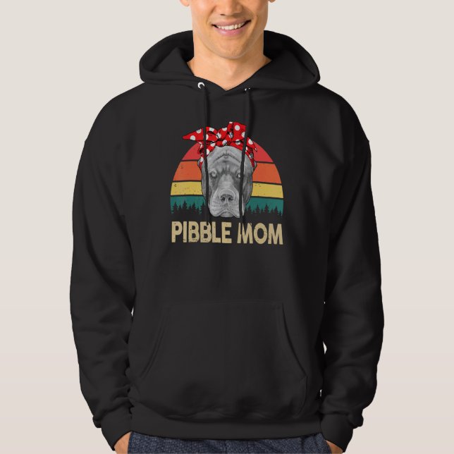 Pitbull Terrier Pibble Mamma Pittie Mamma Pitbull  Hoodie (Framsida)