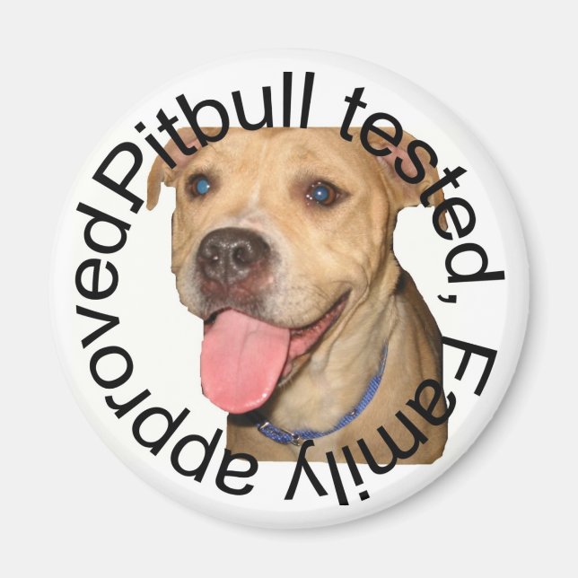 Pitbull-testad magnet (Framsidan)