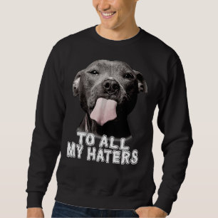 Pitbull till alla mina Haters Pitbull Hund älskare Lång Ärmad Tröja