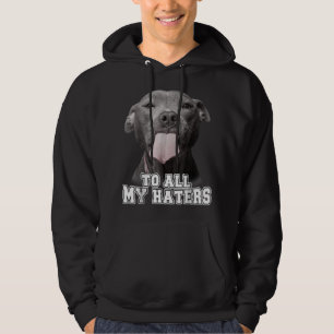 Pitbull till alla mina Haters Shirt Pitbull Hund L Hoodie