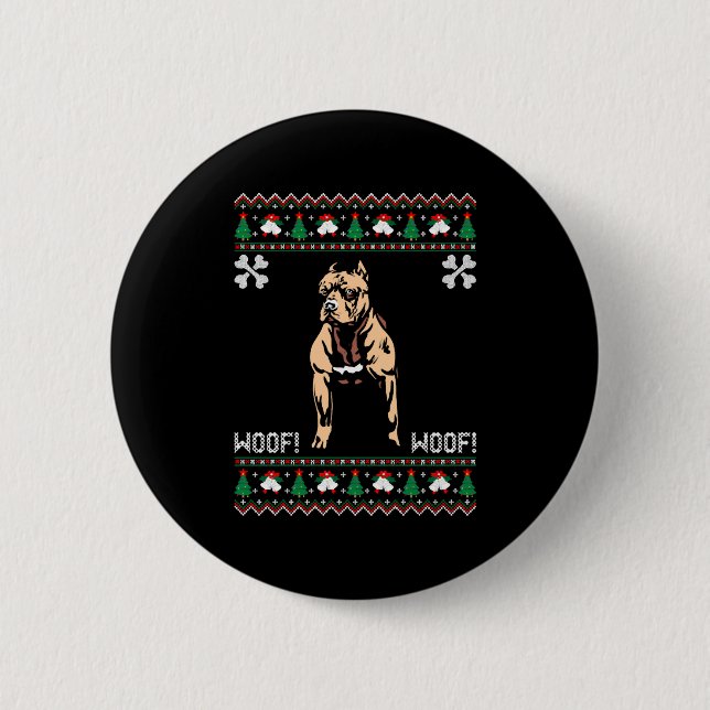 Pitbull Ugly jul Sweater Knapp (Framsida)