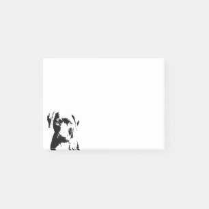 Pitbull valpansikte post-it block