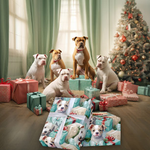 PitBull Valps Seafoam Grönt jul Presentpapper