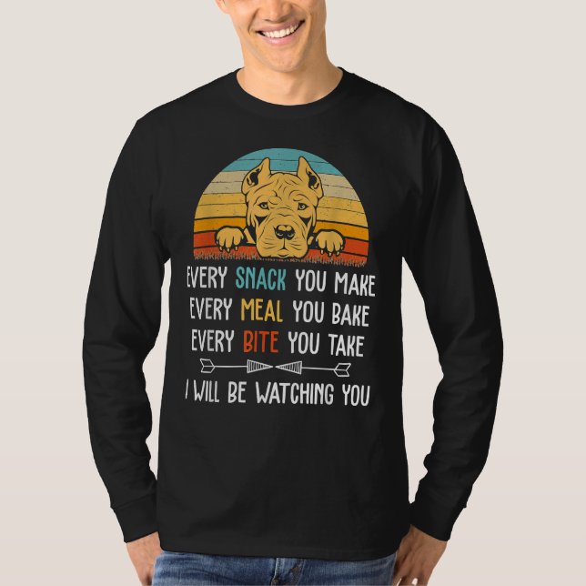 Pitbull varje gång du gör varje måltid du gör p t shirt (Framsida)