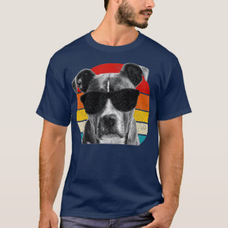 Pitbull Vintage Sunglasses Funny Pittie Hund Pitbu T Shirt