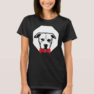 Pitbull Wearing Red Bowtie Handsome Hund aveln T Shirt