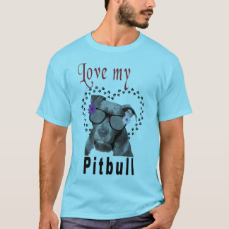 Pitbull Wearing Sunglass T Shirt