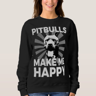 Pitbullar Älskare gör mig till Lycklig djur T Shirt