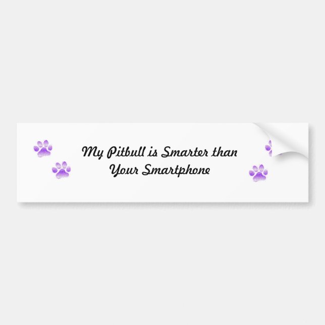 Pitbulls är mer smart bildekal (Framsidan)