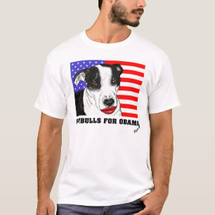 Pitbulls för Obama 2008 T-shirt