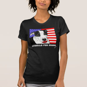 PITBULLS FÖR OBAMA 2008 TEE SHIRT