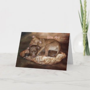 Pitbulls-Mer mjuk sidovalentin dag ArtCard Helgkort