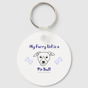 PitBullWhite Nyckelring