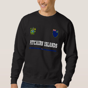 Pitcairn Island Sportssoccer Flagga Souvenir Lång Ärmad Tröja