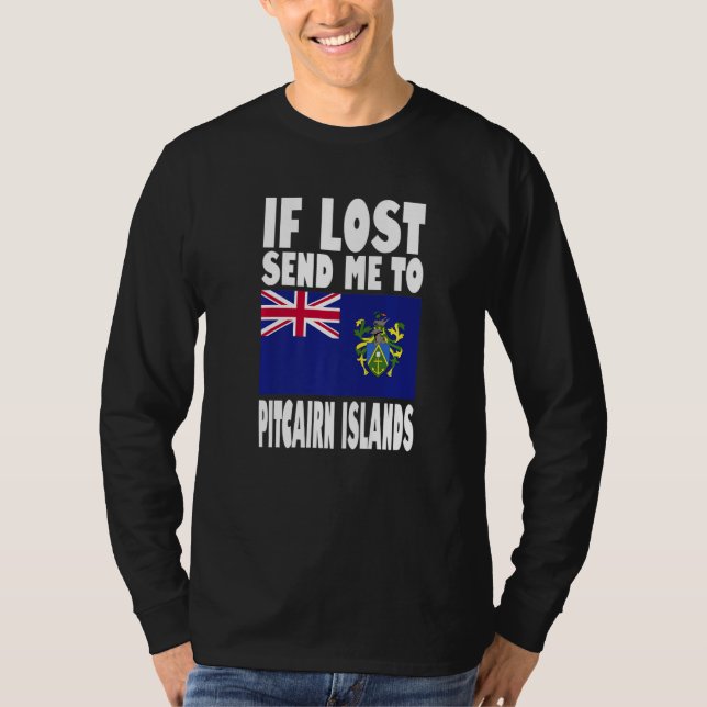 Pitcairn Islands Flag Design  If lost send me to P T Shirt (Framsida)