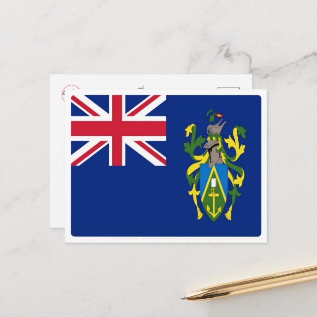 Pitcairn Islands - Flag - Vykort (Fram/Back In Situ)