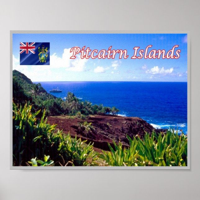 Pitcairn-öarna - St. Paul's Point - Poster (Framsidan)