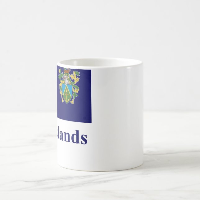 Pitcairn öflagga med namn kaffemugg (Center)