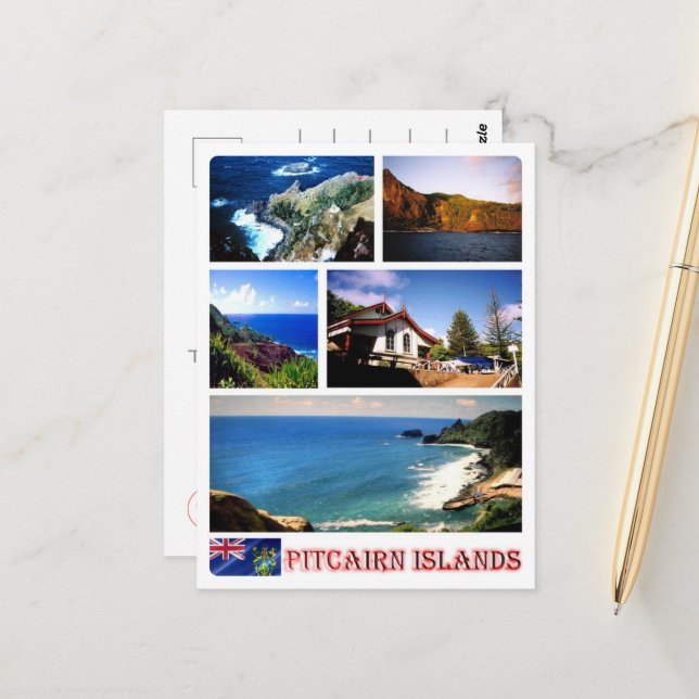 Pitcairnöarna - Moasik - Vykort (Fram/Back In Situ)