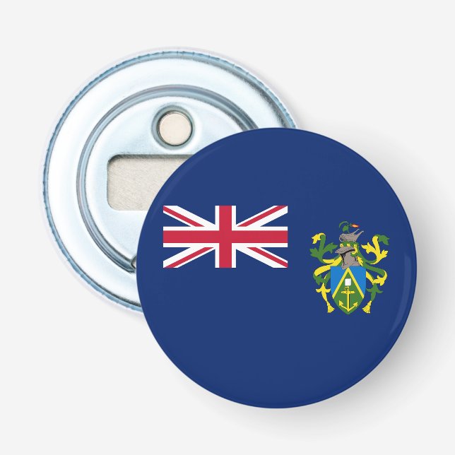 Pitcairnöarnas flagga flasköppnare (Framsidan)