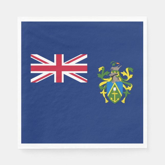 Pitcairnöarnas flagga pappersservett (Framsidan)