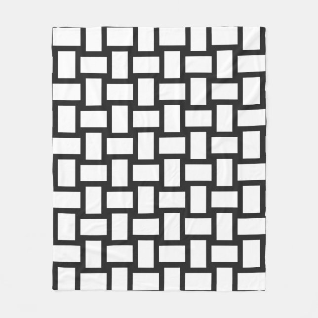 Pitch Pastell & Vit Vävd Design Fleecefilt (Framsidan)