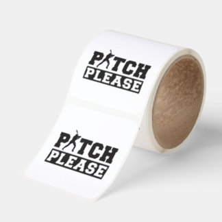 Pitch Please – Roligt Softboll|Baseboll Citat Fyrkantigt Klistermärke