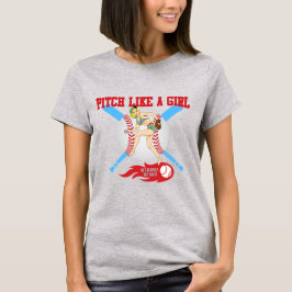 Pitcha Som En Tjej T Shirt