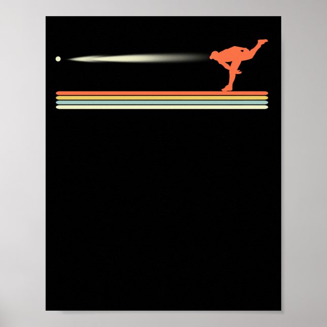 Pitcher Baseball Apparat Baseball Player Poster (Framsidan)