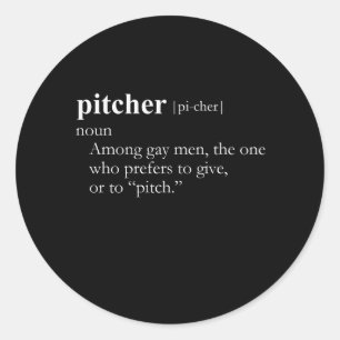 PITCHER (definition) Runt Klistermärke