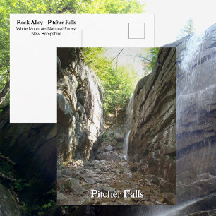 Pitcher Falls Rock Alley White Mountains NH Vykort