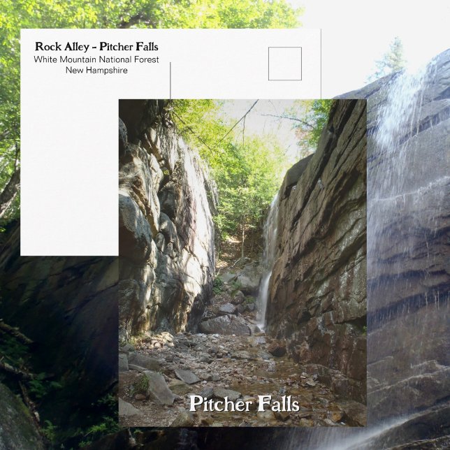 Pitcher Falls Rock Alley White Mountains NH Vykort (Skapare uppladdad)