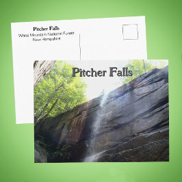 Pitcher Falls White Mountains NH Vattenfall Foto Vykort