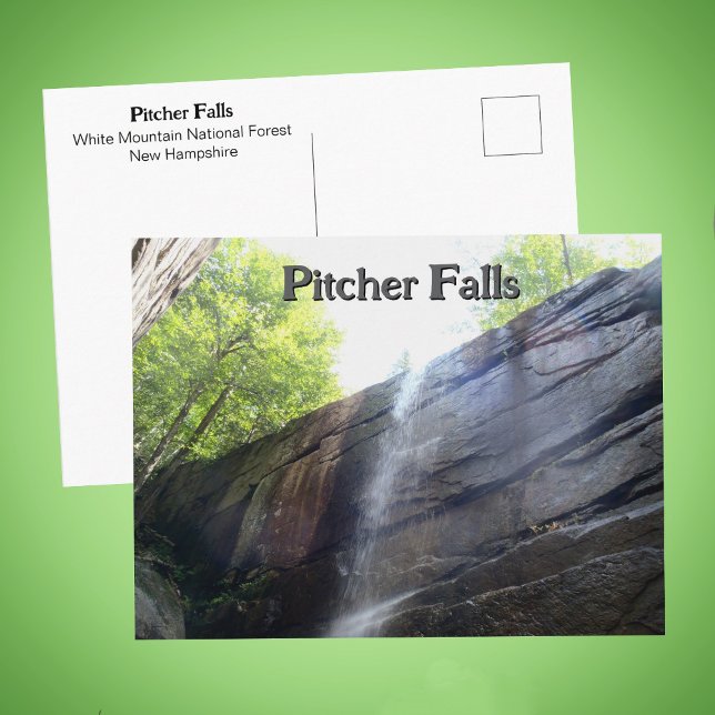 Pitcher Falls White Mountains NH Vattenfall Foto Vykort (Skapare uppladdad)