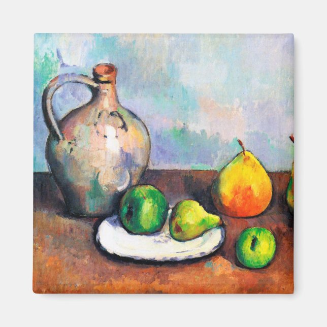 Pitcher och Fruit, Paul Cezanne Magnet (Framsidan)