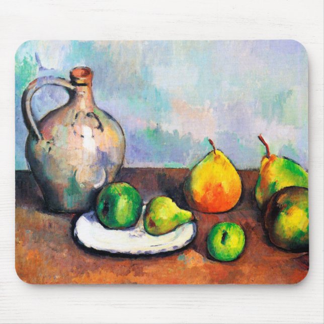 Pitcher och Fruit, Paul Cezanne Musmatta (Framsidan)