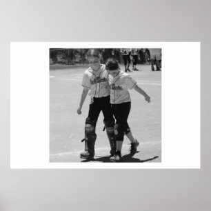 Pitcher och hennes Catcher Poster