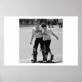 Pitcher och hennes Catcher Poster