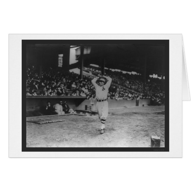 Pitcher Plank Athletics Baseball 1914 Hälsningskort (Framsidan Horizontal)