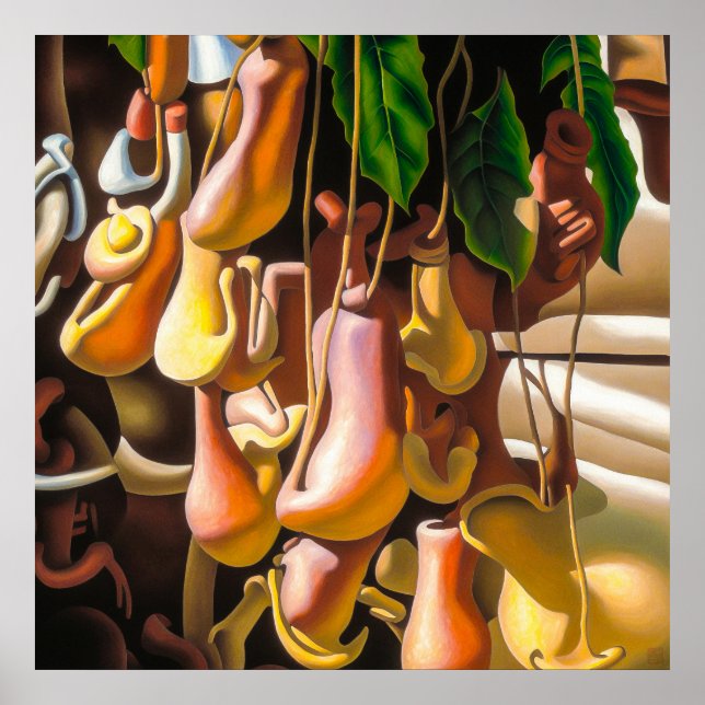 Pitcher Plant - Canvas Art Print Poster (Framsidan)