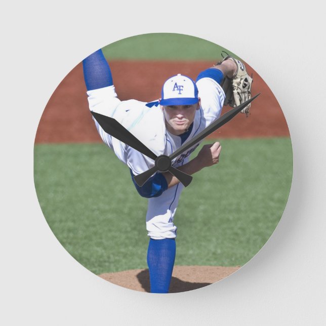 Pitchers lås för akrylisk vägg - HAMbyWhiteGlove Rund Klocka (Framsida)