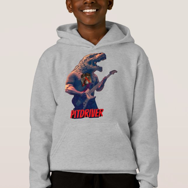 PitDriver PitZillA Youth Hoodie T Shirt (Framsida)