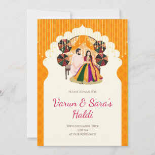 Pithi-inbjudningar, Haldi-inbjudningar, Mayoun-inb Inbjudningar