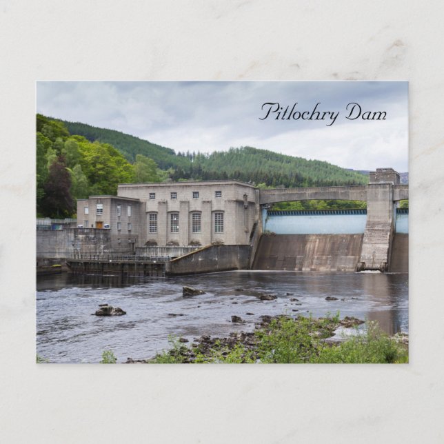 Pitlochry Dam Vykort (Framsida)