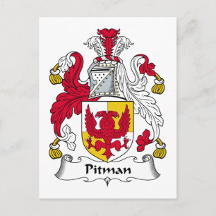 Pitman Family Crest Vykort
