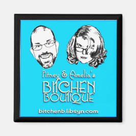 Pitney och Amelia Large Magnet