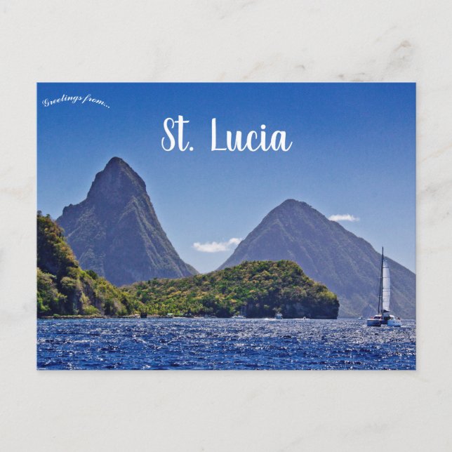 Pitonerna i Saint Lucia Vykort (Framsida)