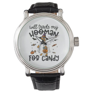 Pitpull Hund Halloween Ghost Spooky Armbandsur