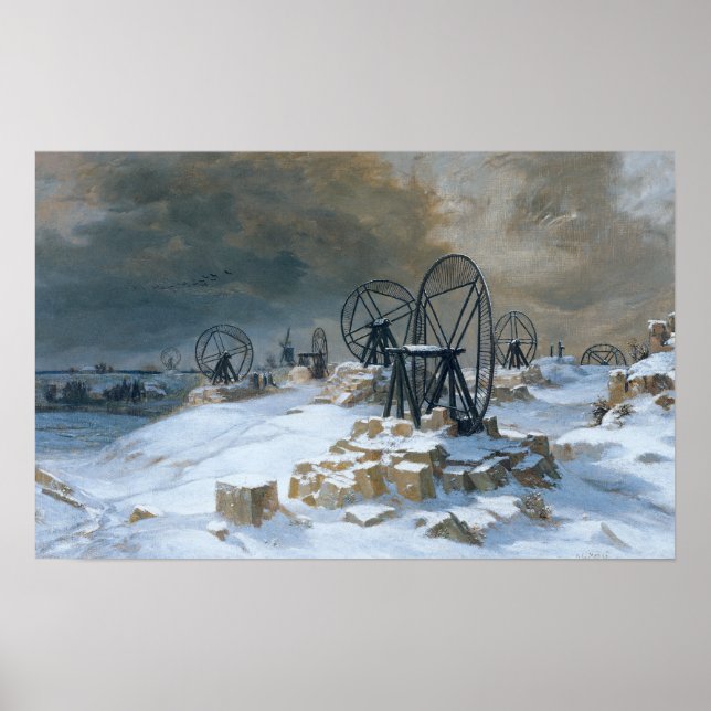 Pits in Gentilly i Snö, 1879 Poster (Framsidan)