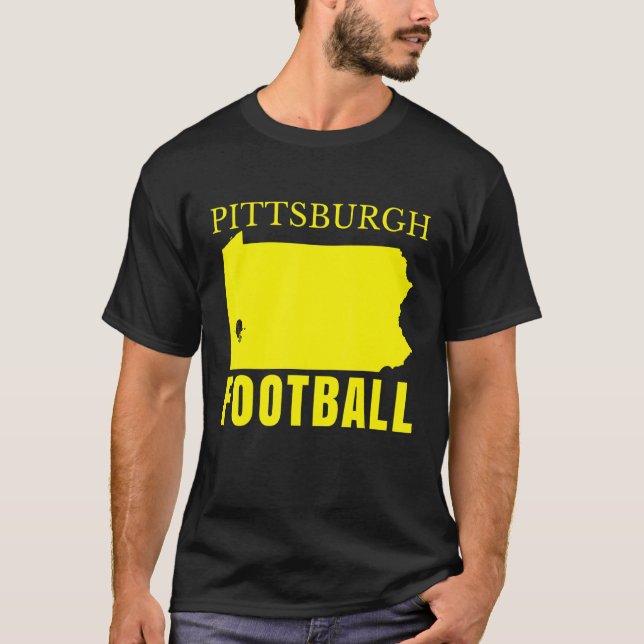 Pitsburgh-fotbollen Fläkt Burgh Pennsylvania Tea T Shirt (Framsida)